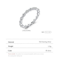 Sterling Silver Delicate Square and Round Stacking Rings