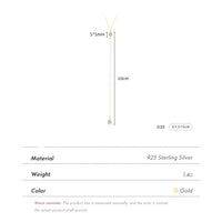 Gold Plated Y-Shaped Necklace