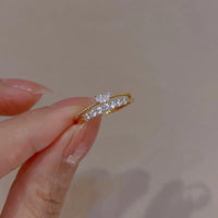 Gold Plated Sterling Silver Heart Open Ring