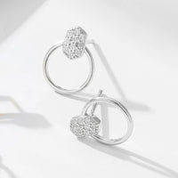 Gold Plated Sterling Silver Modern Circle Stud Earrings