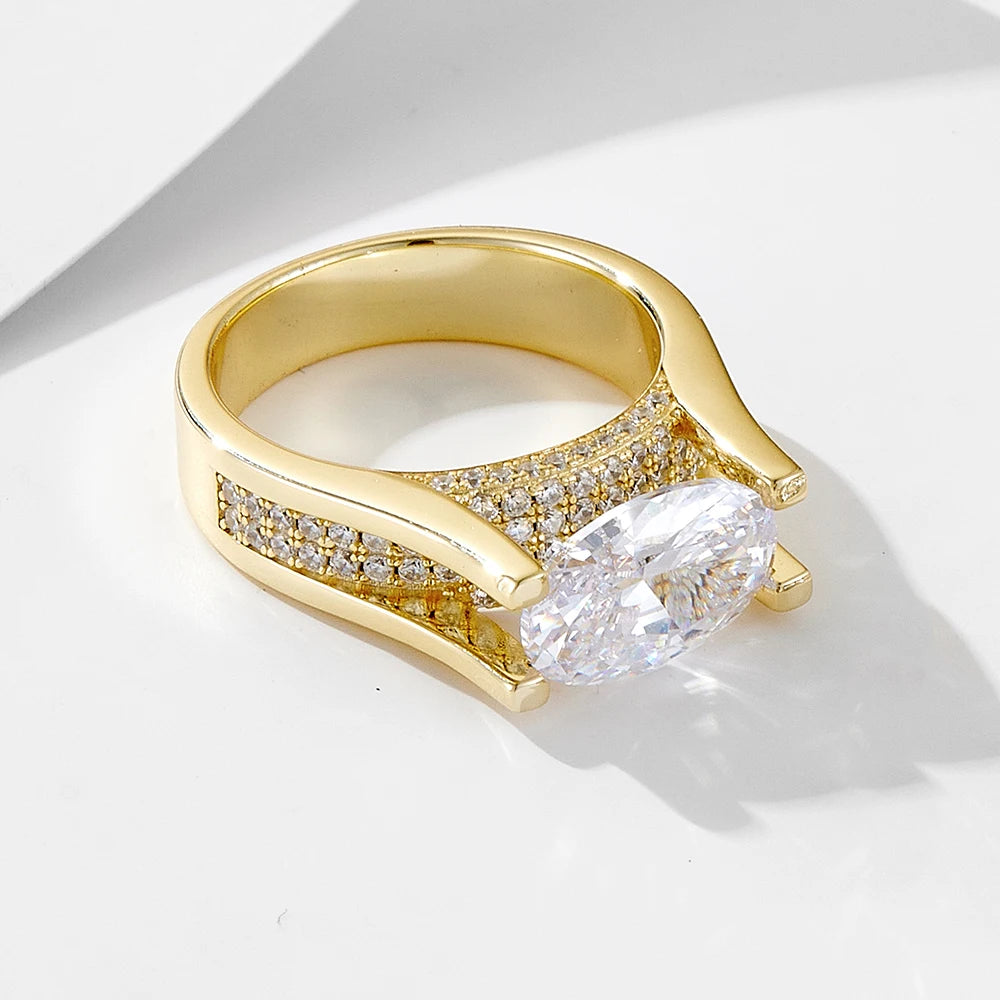 Sterling Silver Oval Wedding Ring