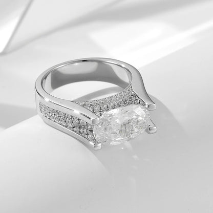 Sterling Silver Oval Wedding Ring