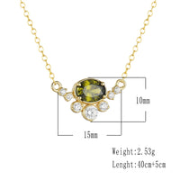 Created Green Peridot Necklace