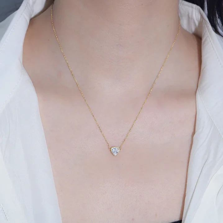 Geometric Triangle Pendant Necklace