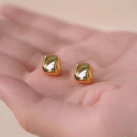 Geometric Irregular 925 Sterling Silver Stud Earrings
