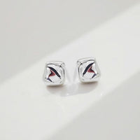 Geometric Irregular 925 Sterling Silver Stud Earrings