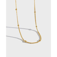 Sterling Silver Ball Layered Necklace