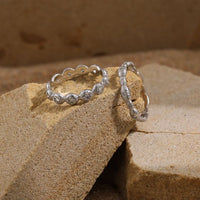 Round Crystal Bubbles 925 Sterling Silver Ring