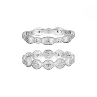 Round Crystal Bubbles 925 Sterling Silver Ring
