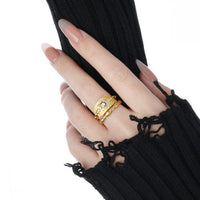 Cubic Zirconia Sunflower Adjustable Ring