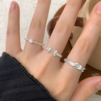 Double Shell Adjustable Sterling Silver Ring