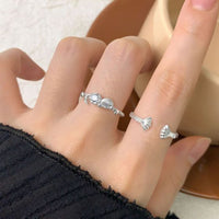Double Shell Adjustable Sterling Silver Ring