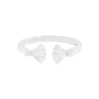Double Shell Adjustable Sterling Silver Ring