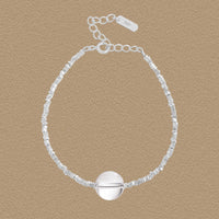 Natural Crystal Pendant Bracelet in 925 Sterling Silver