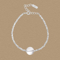 Natural Crystal Pendant Bracelet in 925 Sterling Silver
