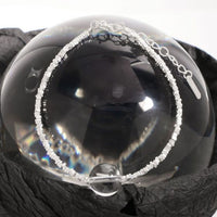 Natural Crystal Pendant Bracelet in 925 Sterling Silver