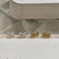 Mini Bow-Knot 925 Sterling Silver Stud Earrings