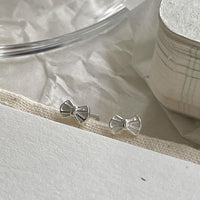 Mini Bow-Knot 925 Sterling Silver Stud Earrings