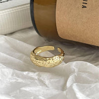 Lady Irregular Pattern Sterling Silver Adjustable Ring