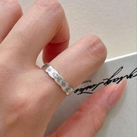 Vintage Wave Border Fish and Flower Adjustable Ring