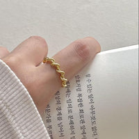 Simple Twisted Sterling Adjustable Ring
