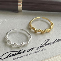 Simple Twisted Sterling Adjustable Ring