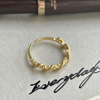 Simple Twisted Sterling Adjustable Ring