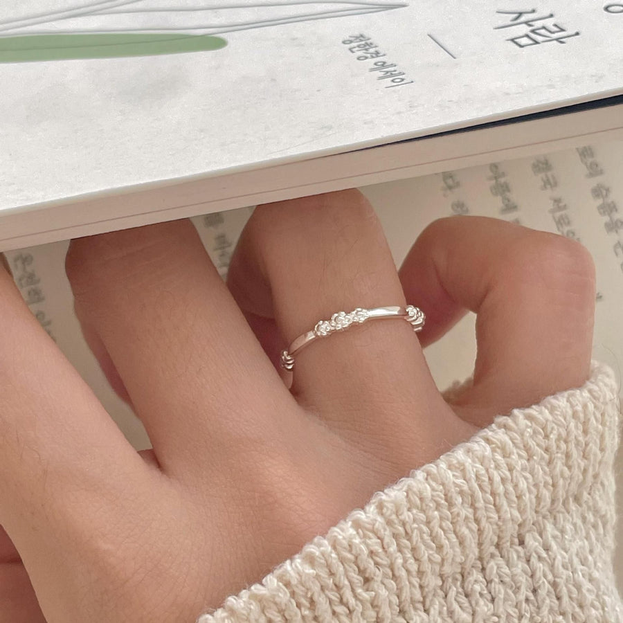 Floral 925 Sterling Silver Ring