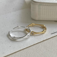 Irregular Bone Crystal Adjustable Ring in 925 Sterling Silver