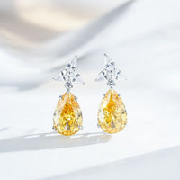 Teardrop Cubic Zirconia Drop Earrings in Sterling Silver