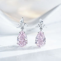 Teardrop Cubic Zirconia Drop Earrings in Sterling Silver