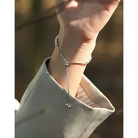 Adjustable Sterling Silver Bead Bracelet
