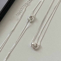 Minimalist Knot Chain 925 Sterling Silver Necklace