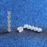 Long Tassel Moissanite Stud Earrings