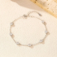 Geometric Cubic Zirconia Bubble Bracelet 925 Sterling Silver