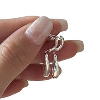 925 Sterling Silver Irregular Water Drop Dangle Earrings