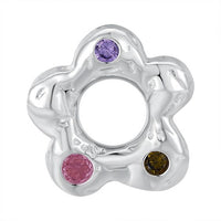 Wrinkled Color-Contrast Flower Pendant