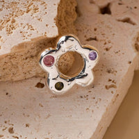 Wrinkled Color-Contrast Flower Pendant