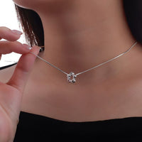 Wrinkled Color-Contrast Flower Pendant