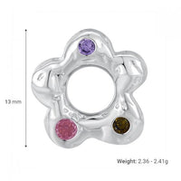 Wrinkled Color-Contrast Flower Pendant