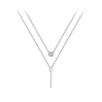 Sterling Silver Double Layer Necklace