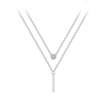 Sterling Silver Double Layer Necklace