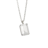 Sterling Silver Rock Crystal Necklace