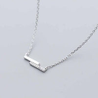 Irregular Crystal Stick Sterling Silver Necklace