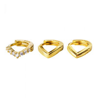 Mini V-Shape 925 Sterling Silver Hoop Earrings