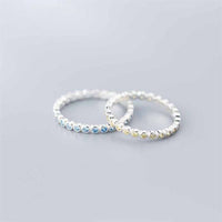Simple Crystal Line Stacker Ring