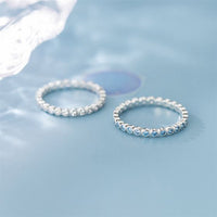 Simple Crystal Line Stacker Ring