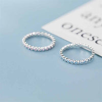 Simple Crystal Line Stacker Ring