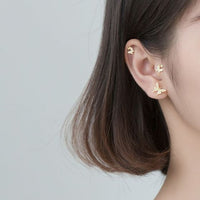 Mini Crystal Butterfly Sterling Silver Earrings