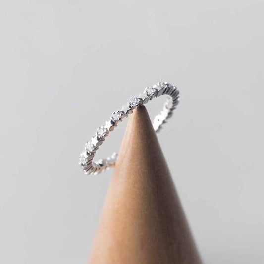 Babysbreath Stars CZ Adjustable Ring